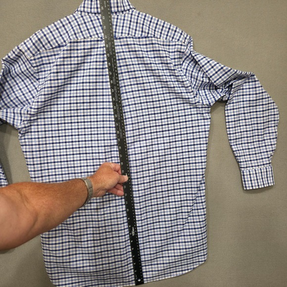 Lands End Men's Supima No-Iron Oxford Long Sleeve Traditional Fit Shirt Size L - Picture 8 of 8